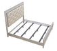 ACME Sliverfluff California King Bed w/Storage, PU & Champagne Finish FredCo