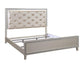 ACME Sliverfluff California King Bed w/Storage, PU & Champagne Finish FredCo