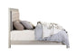 ACME Sliverfluff California King Bed w/Storage, PU & Champagne Finish FredCo