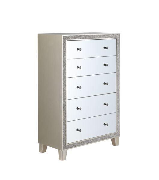 ACME Sliverfluff Chest, Mirrored & Champagne Finish FredCo