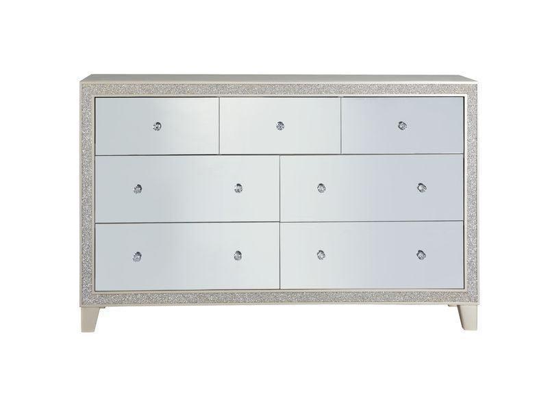 ACME Sliverfluff Dresser, Mirrored & Champagne Finish FredCo