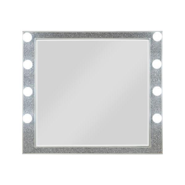 ACME Sliverfluff Mirror w/Light, Mirrored & Champagne Finish FredCo