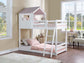 ACME Solenne T/T Bunk Bed, White & Pink Finish FredCo