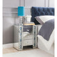 ACME Sonia Accent Table Mirrored & Faux Agate FredCo