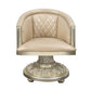 ACME Sorina Arm Chair , PU & Antique Gold Finish FredCo