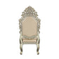 ACME Sorina Arm Chair (Set-2), PU & Antique Gold Finish FredCo