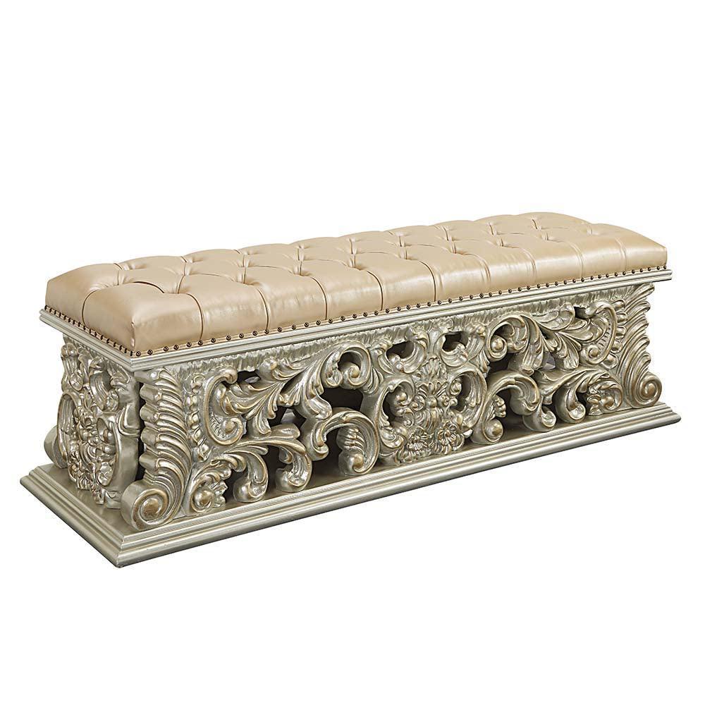 ACME Sorina Bench, Antique Gold Finish FredCo