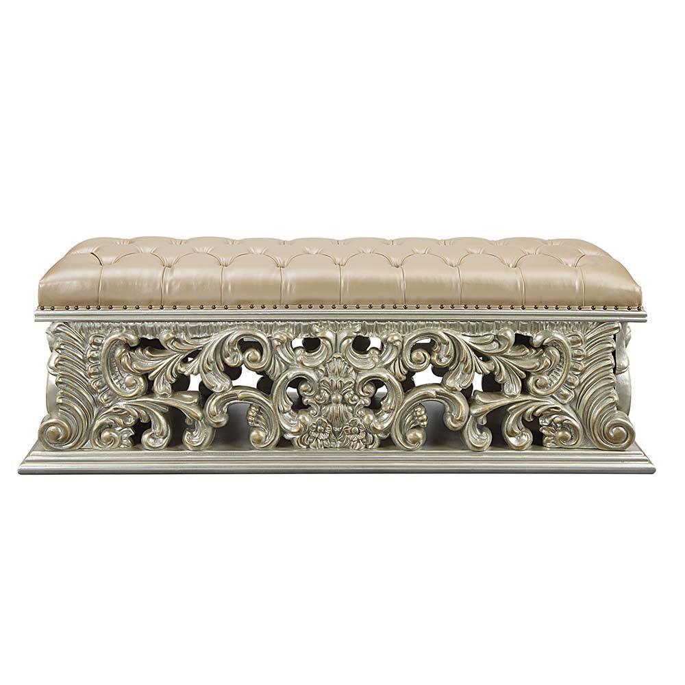 ACME Sorina Bench, Antique Gold Finish FredCo