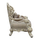 ACME Sorina Chair w/2 Pillows, Velvet, Fabric & Antique Gold Finish FredCo
