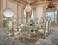 ACME Sorina Dining Table , Antique Gold Finish FredCo