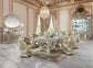 ACME Sorina Dining Table , Antique Gold Finish FredCo