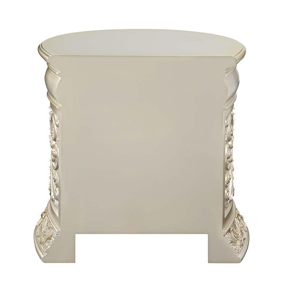 ACME Sorina Nightstand, Antique Gold Finish FredCo