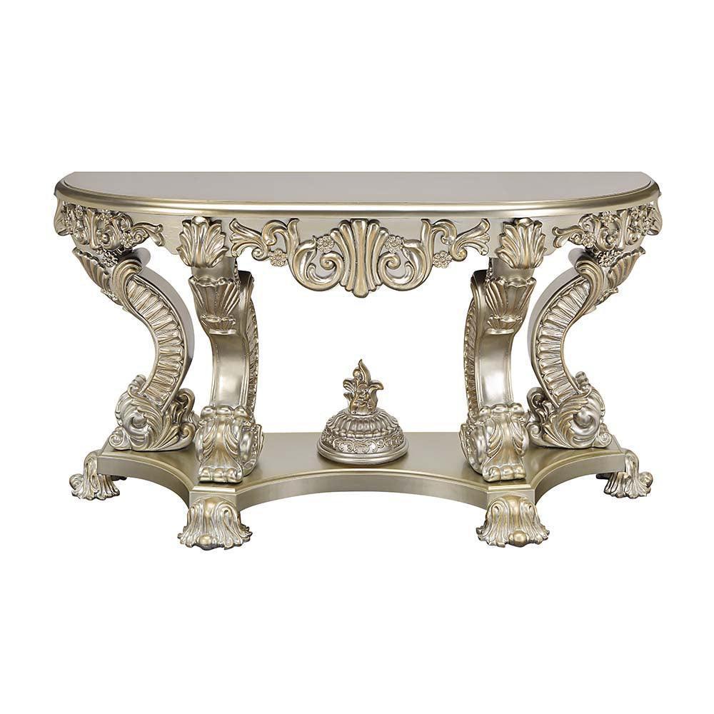 ACME Sorina Sofa Table, Antique Gold Finish FredCo