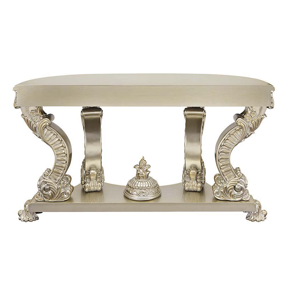 ACME Sorina Sofa Table, Antique Gold Finish FredCo