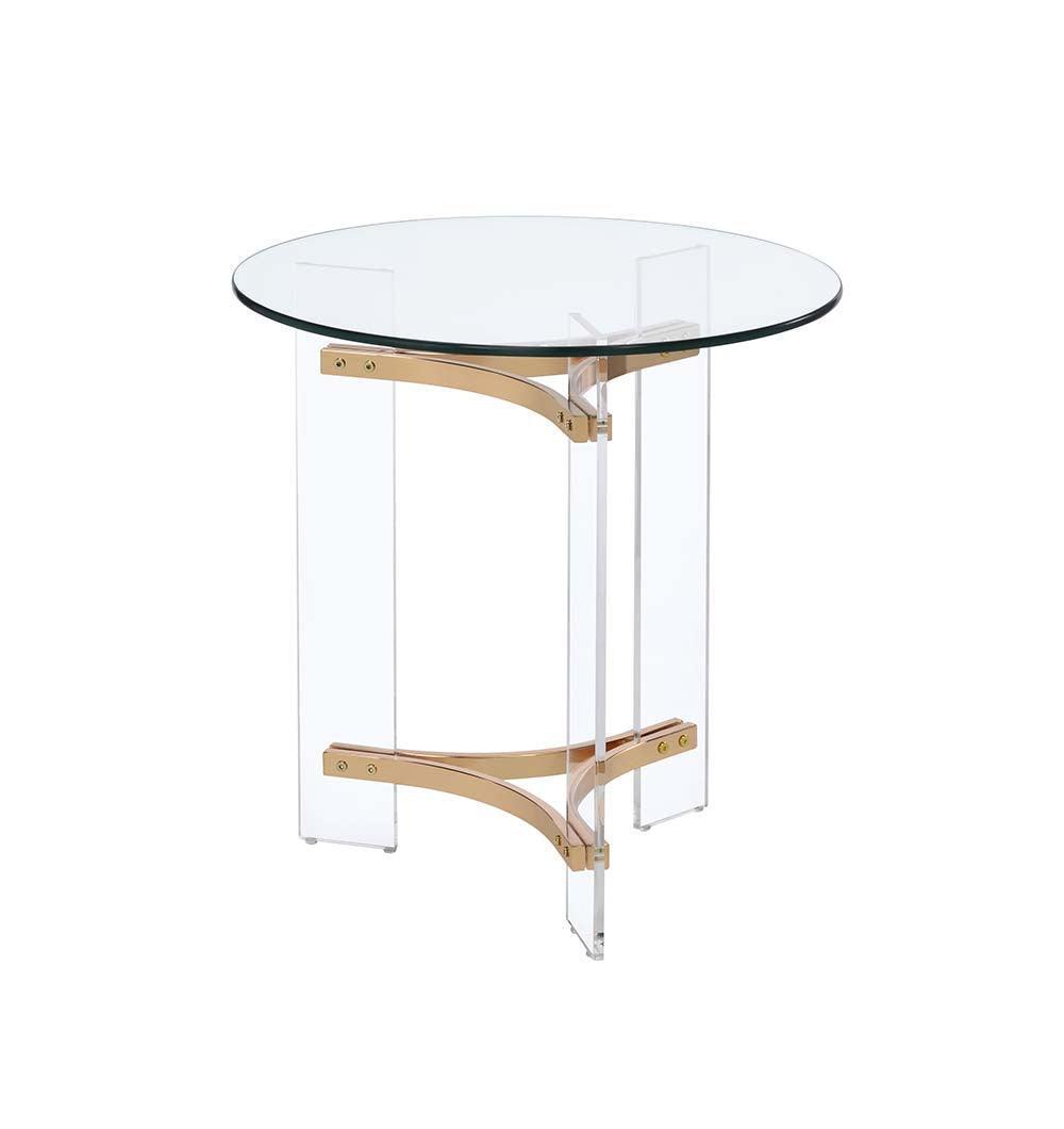 ACME Sosi End Table, Gold Finish FredCo