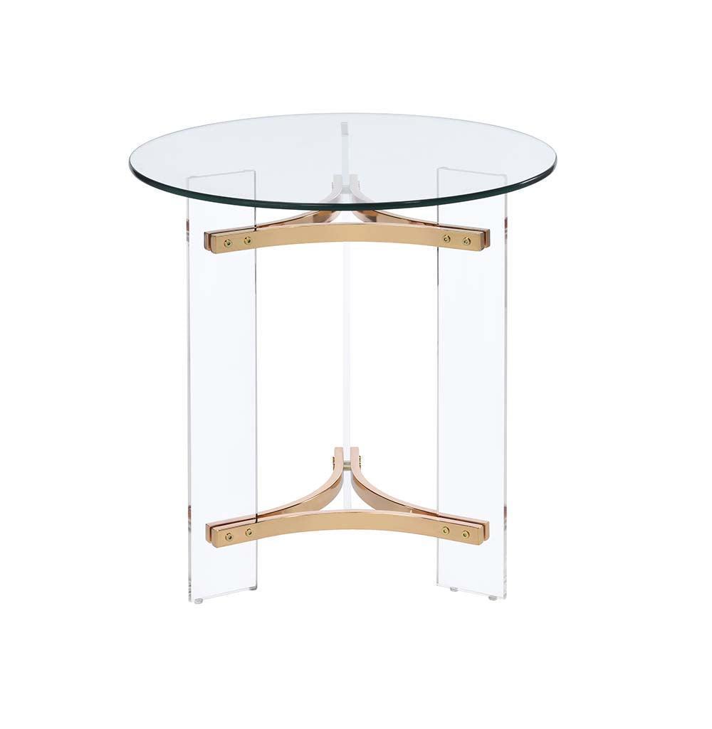 ACME Sosi End Table, Gold Finish FredCo