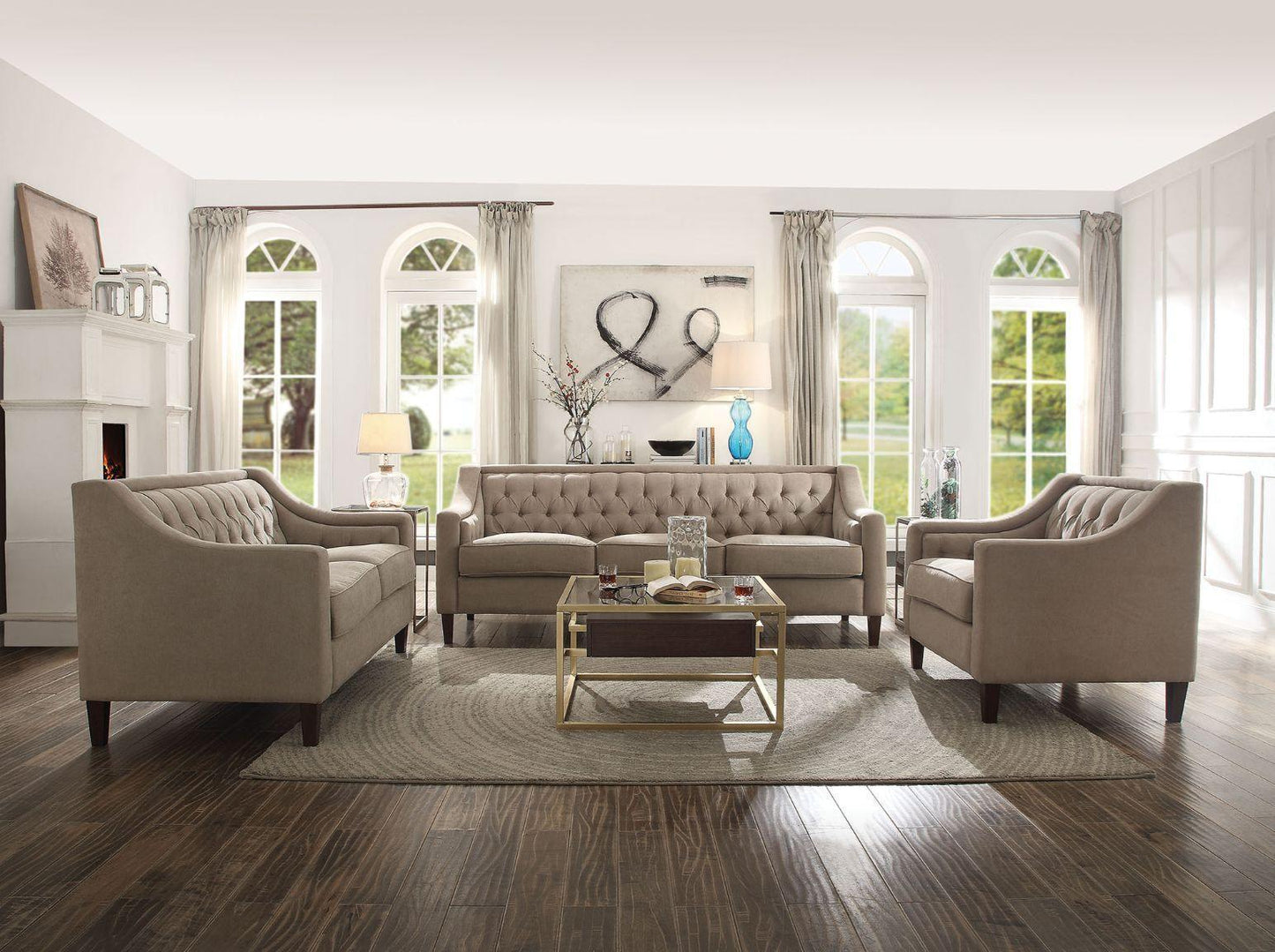 ACME Suzanne Sofa, Beige Fabric FredCo
