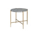 ACME Tainte End Table, Faux Marble & Champagne Finish FredCo