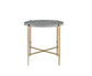 ACME Tainte End Table, Faux Marble & Champagne Finish FredCo