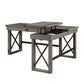 ACME Talmar Writing Desk w/Left Top, Weathered Gray Finish FredCo