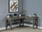 ACME Talmar Writing Desk w/Left Top, Weathered Gray Finish FredCo