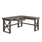 ACME Talmar Writing Desk w/Left Top, Weathered Gray Finish FredCo