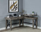 ACME Talmar Writing Desk w/Left Top, Weathered Gray Finish FredCo