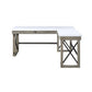 ACME Talmar Writing Desk w/Lift Top, Marble Top & Rustic Oak Finish FredCo