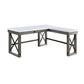 ACME Talmar Writing Desk w/Lift Top, Marble Top & Weathered Gray Finish FredCo