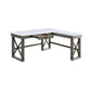 ACME Talmar Writing Desk w/Lift Top, Marble Top & Weathered Gray Finish FredCo