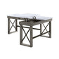 ACME Talmar Writing Desk w/Lift Top, Marble Top & Weathered Gray Finish FredCo