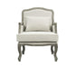 ACME Tania Chair w/Pillow, Cream Linen & Brown Finish FredCo