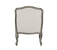ACME Tania Chair w/Pillow, Cream Linen & Brown Finish FredCo
