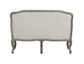 ACME Tania Loveseat w/2 Pillows, Cream Linen & Brown Finish FredCo