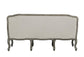 ACME Tania Sofa w/3 Pillows, Cream Linen & Brown Finish FredCo