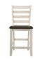ACME Tasnim Counter Height Chair, Oak & Antique White Finish FredCo