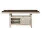 ACME Tasnim Counter Height Table, Oak & Antique White Finish FredCo