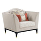 ACME Tayden Chair w/2 Pillows, Beige Velvet FredCo