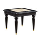 ACME Tayden End Table w/Marble Top, Marble Top & Black Finish FredCo