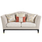 ACME Tayden Loveseat w/4 Pillows, Beige Velvet FredCo