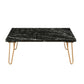 ACME Telestis Coffee Table, Black Marble & Gold FredCo