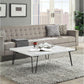 ACME Telestis Coffee Table, White Marble & Black FredCo