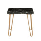 ACME Telestis End Table, Black Marble & Gold FredCo
