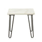 ACME Telestis End Table, White Marble & Black FredCo
