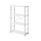 ACME Tennos Bookshelf, White & Chrome Finish FredCo