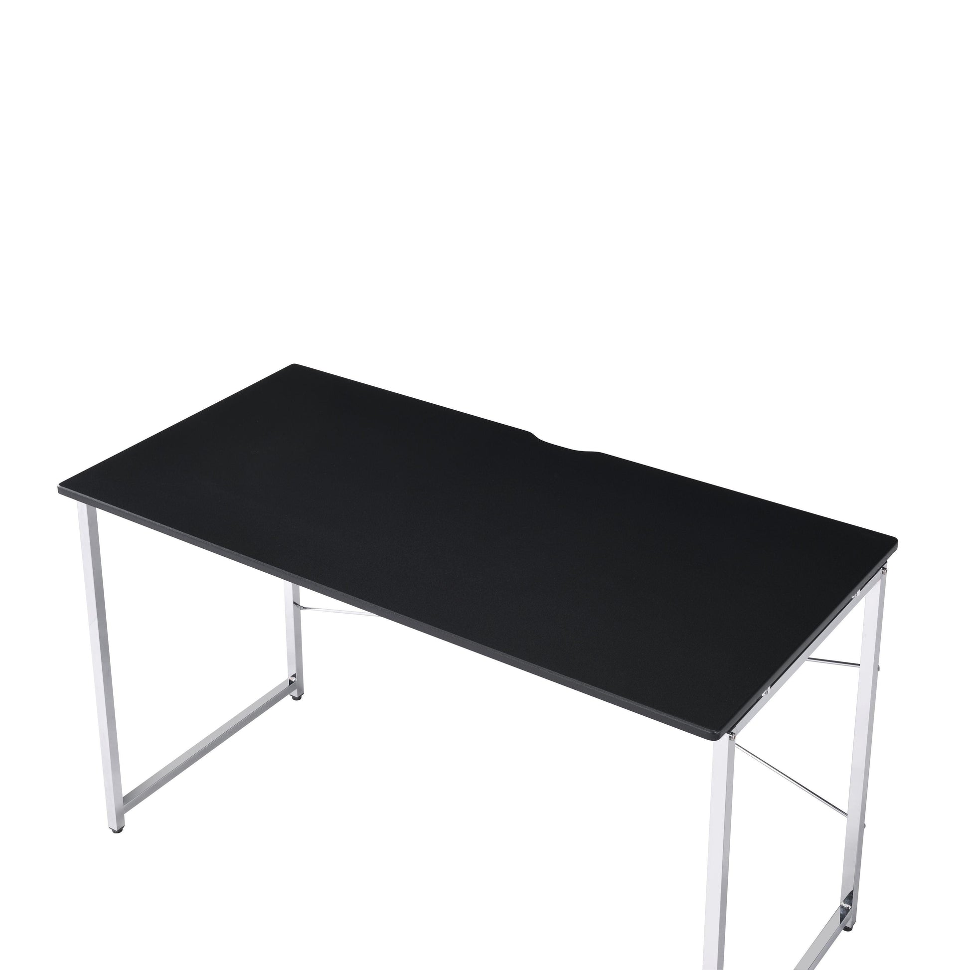 ACME Tennos Vanity Desk , Black & Chrome Finish FredCo