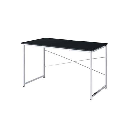 ACME Tennos Vanity Desk , Black & Chrome Finish FredCo