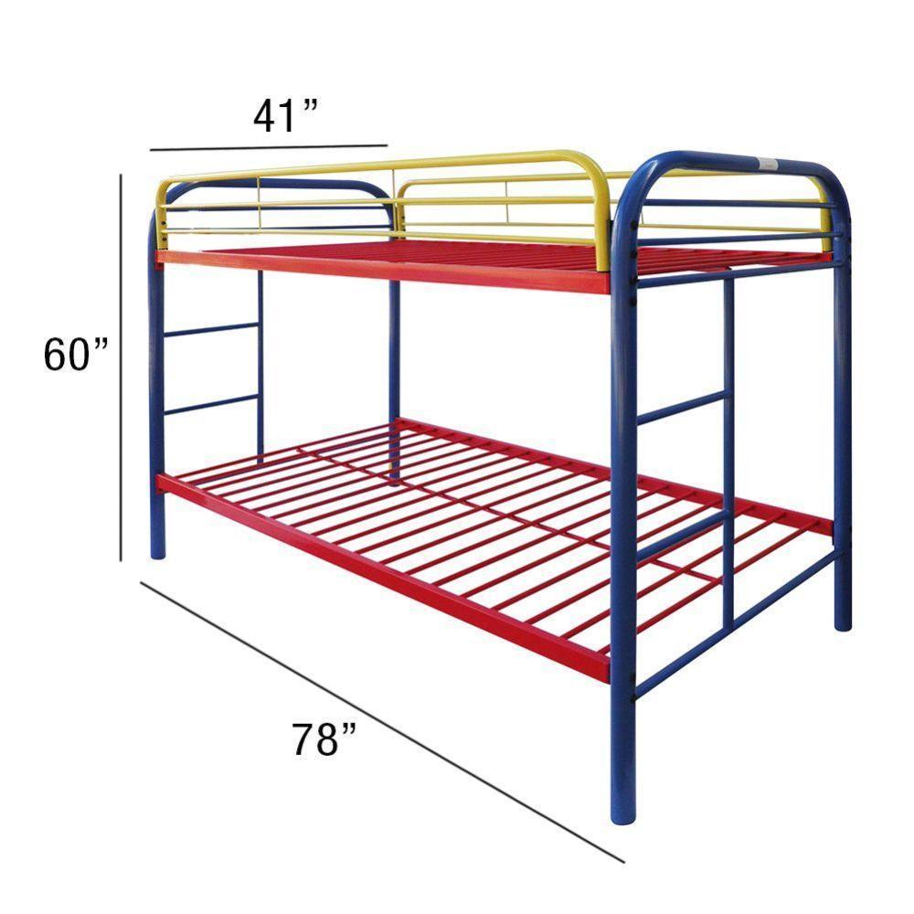 ACME Thomas Twin/Twin Bunk Bed, Rainbow FredCo