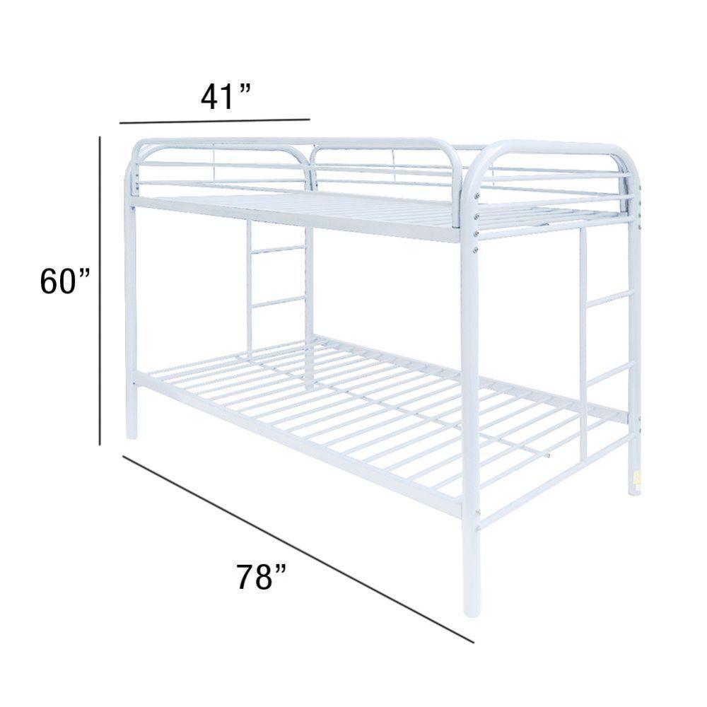 ACME Thomas Twin/Twin Bunk Bed, White FredCo