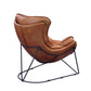 ACME Thurshan Accent Chair, Aperol Top Grain Leather & Black Finish FredCo